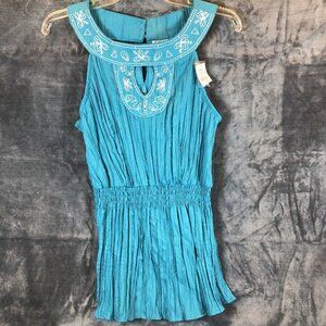 Cato Women’s Shirt Summer Blue Top Size Large Teal